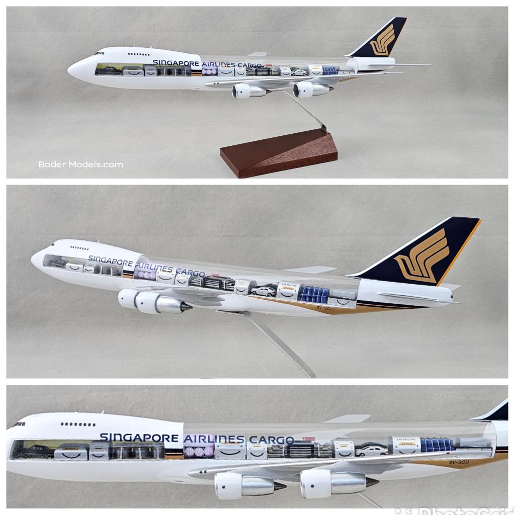 Singapore Airlines Cargo - B747-200F - (1:144) - 180° Clear Top